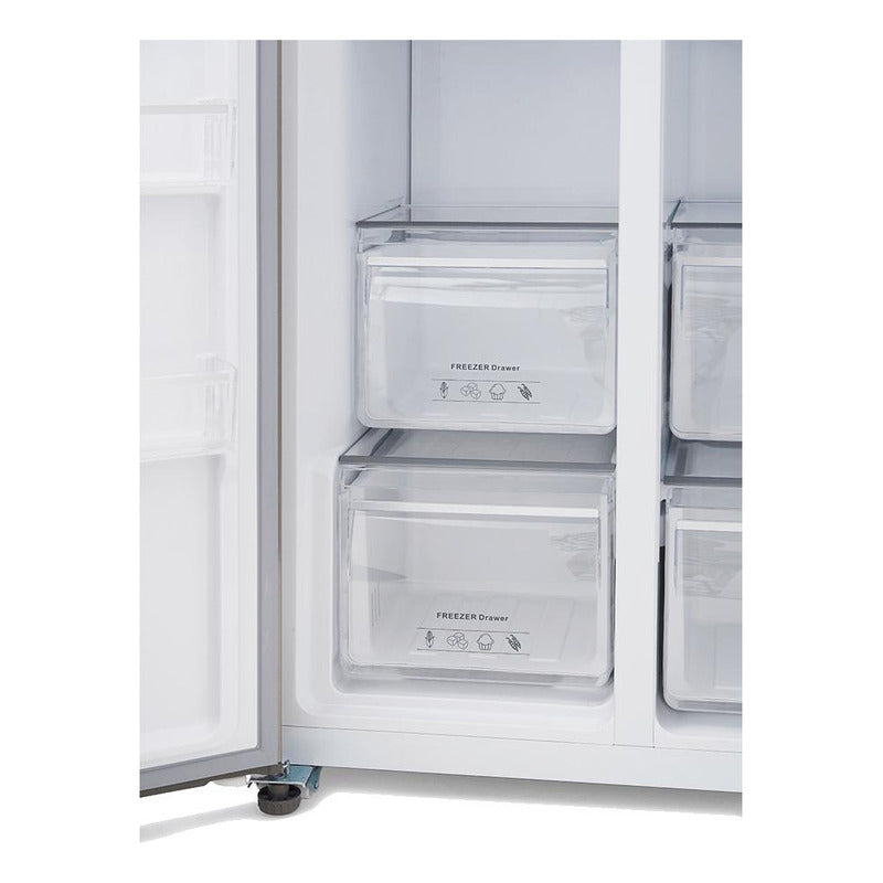 Whirlpool Heladera Inverter Wrs955f Inoxidable Color Gris Oscuro