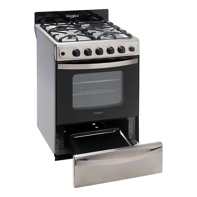 Cocina Whirlpool Multigas 56 Cm Inox Wfx57di