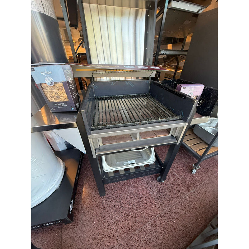 Parrilla Móvil Corbelli A Carbón Ciprés 60cm Tapa Reacondic.