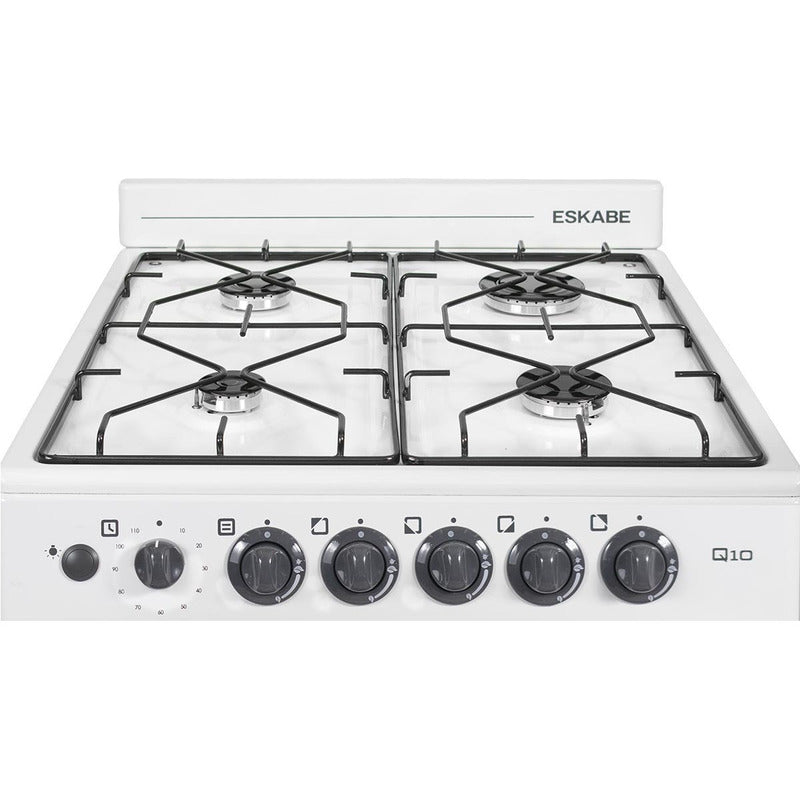 Cocina Multigas Eskabe Q10 Blanca De 57cm Ceramic Blue Timer Color Blanco