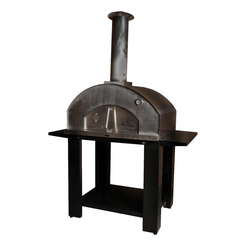 Horno Pizzero Tromen Pompeya Leña Movil Acero Inox
