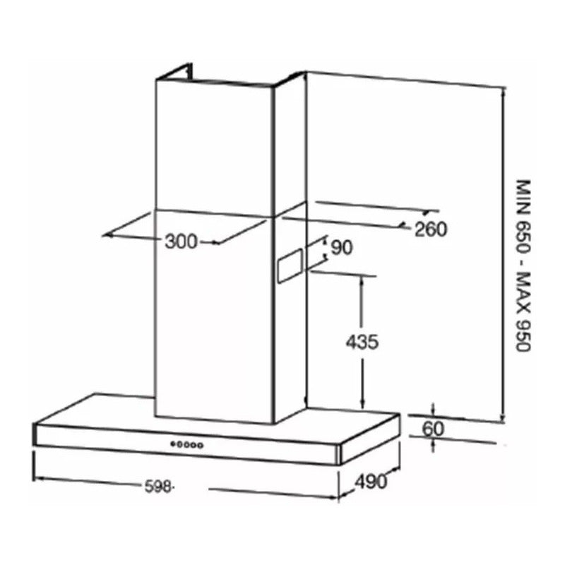 Campana Cocina Extractor Pared Franke Spar Stilo 60cm 6351-029 Color Plateado Acero