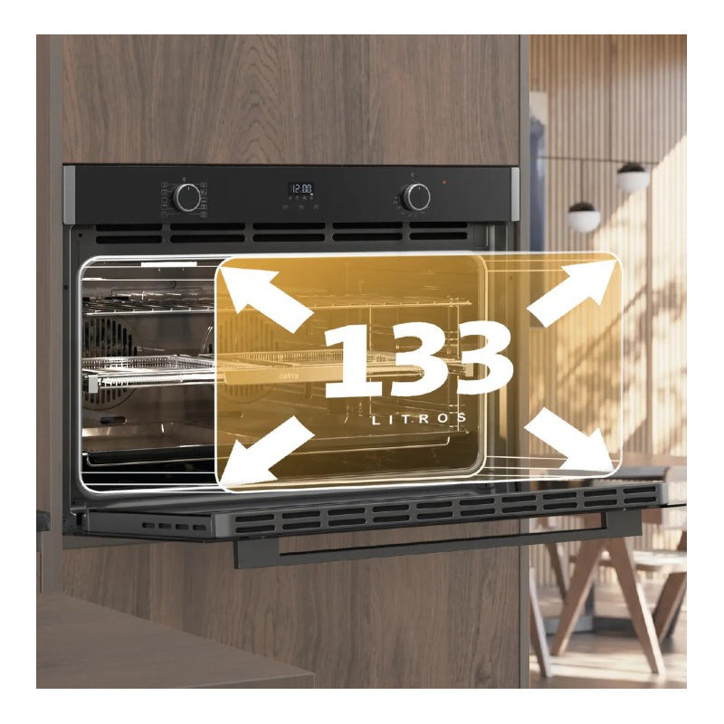 Horno Eléctrico Ormay He90 S3 Negro 90cm Convector Mecanico