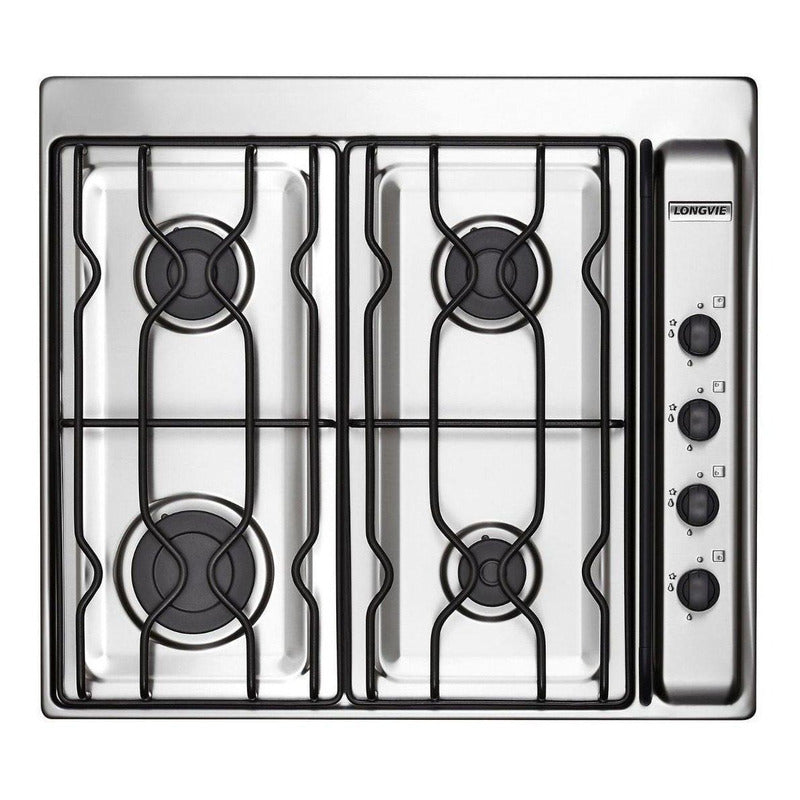 Anafe A Gas Longvie A2600xf Inox Encendido Una Mano Color Acero Inoxidable