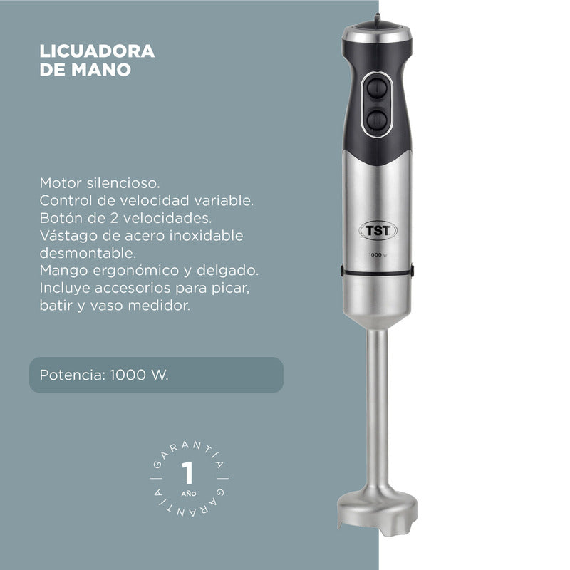 Licuadora De Mano 3 En 1 - Tst - Incluye Accesorios Para Pic