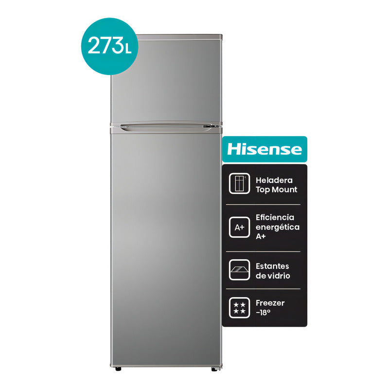 Heladera Cíclica Hisense 273 Litros Rd-35drs Gris - Excelente (Reacondicionado)