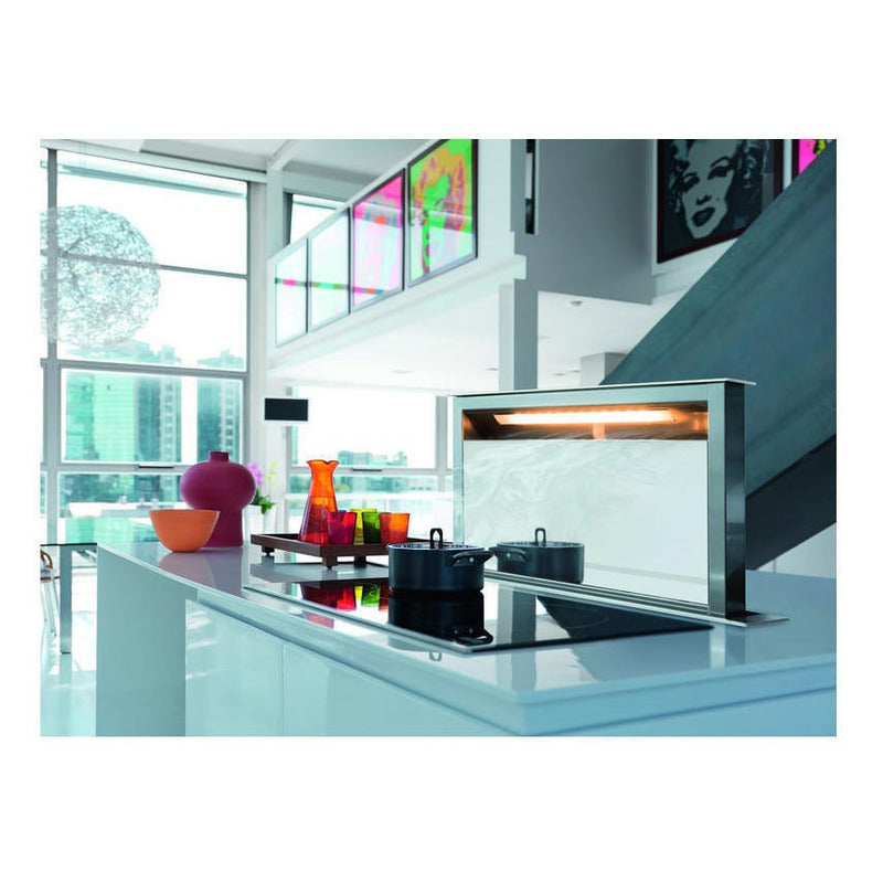 Campana Spar Downdraft Franke 90 Cm Extractor Mesada Color Plateado