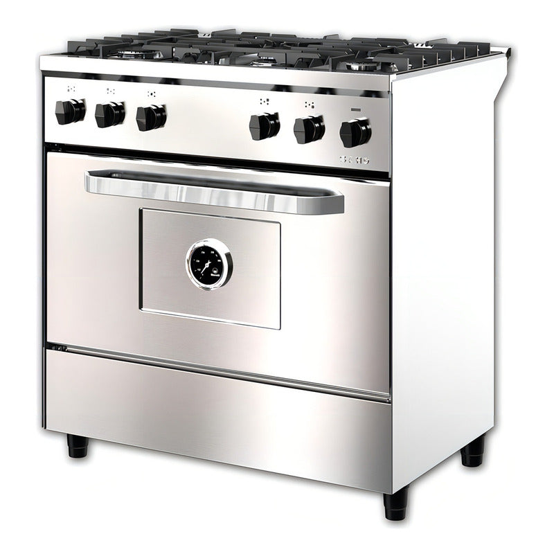 Cocina Morelli Saho 820 Kuma 5 Hornallas Puerta Ciega Acero