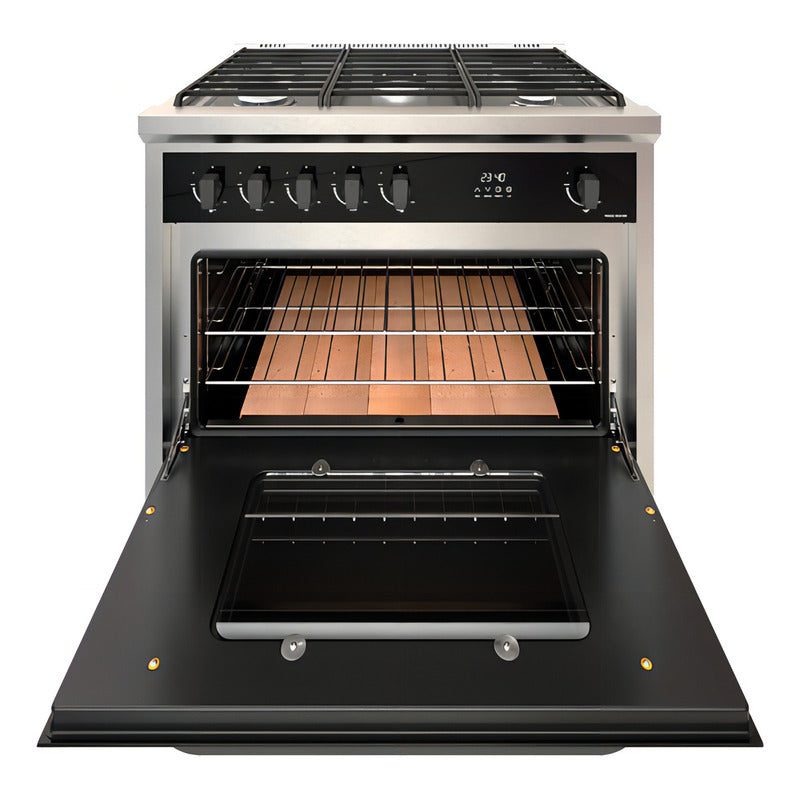 Cocina Industrial Morelli Prego 900 87cm 5 Hornallas Multigas Acero Inoxidable