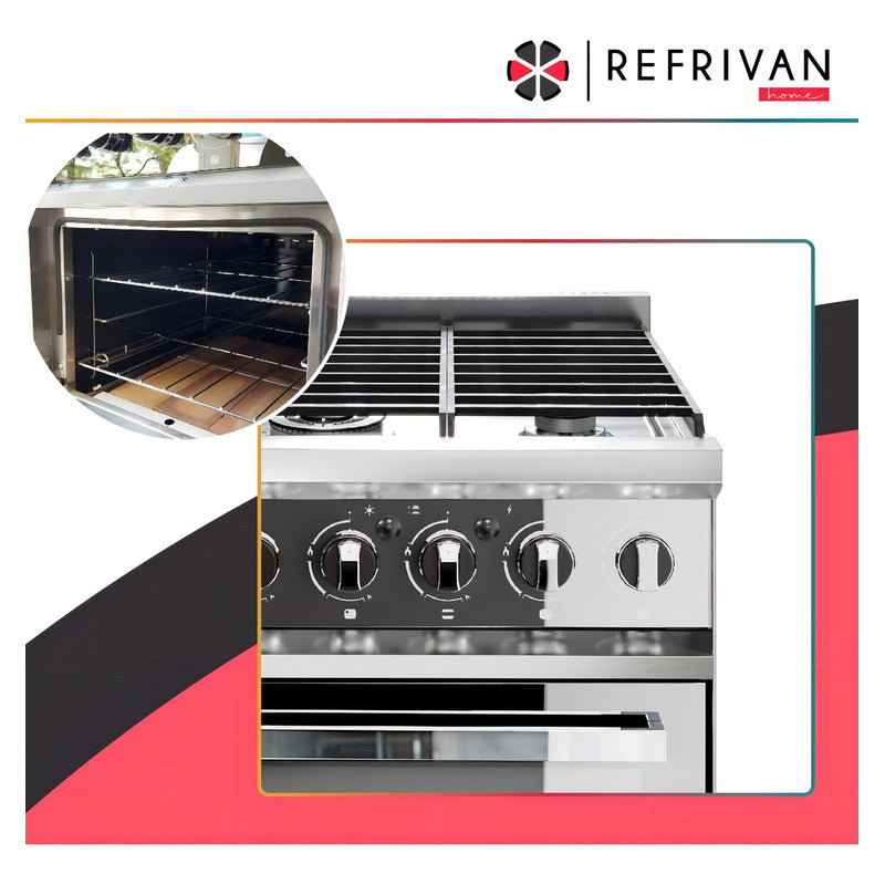 Cocina Morelli Zafira 550 Multigas 4 Hornallas 18024