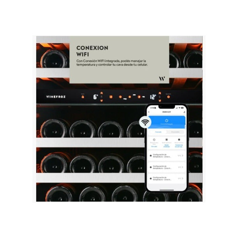 Cava Winefroz Wmn32s Wifi Luxury Edition Para 46 Botellas