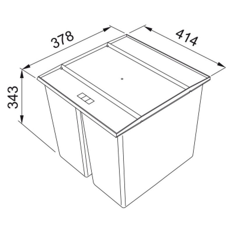 Cesto Franke Easysort 450-2-0 Clasificador Resíduos 2x14.5lt