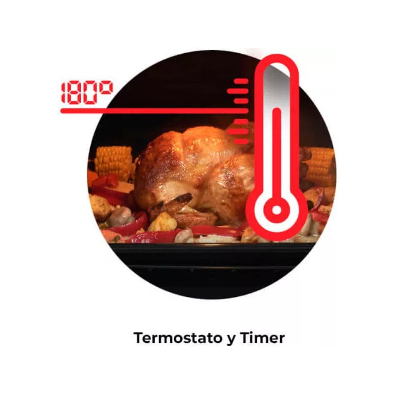 Horno A Gas Longvie H1900xf Con Grill Eléctrico De Empotrar Color Acero Inoxidable