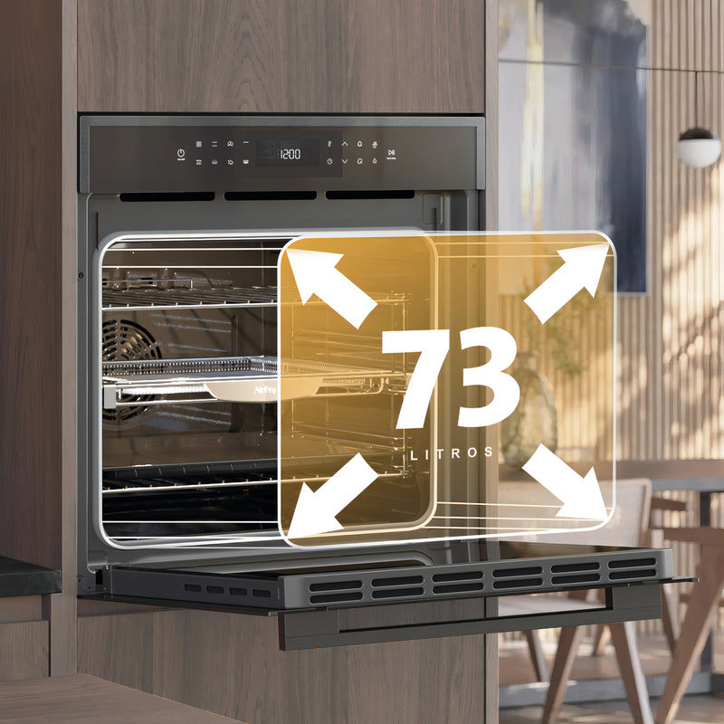 Horno Electrico Ormay 60s4 Digital 73l Color Negro