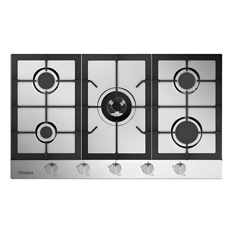 Anafe A Gas Empotrable Vondom Acero Inoxidable 90 Cm