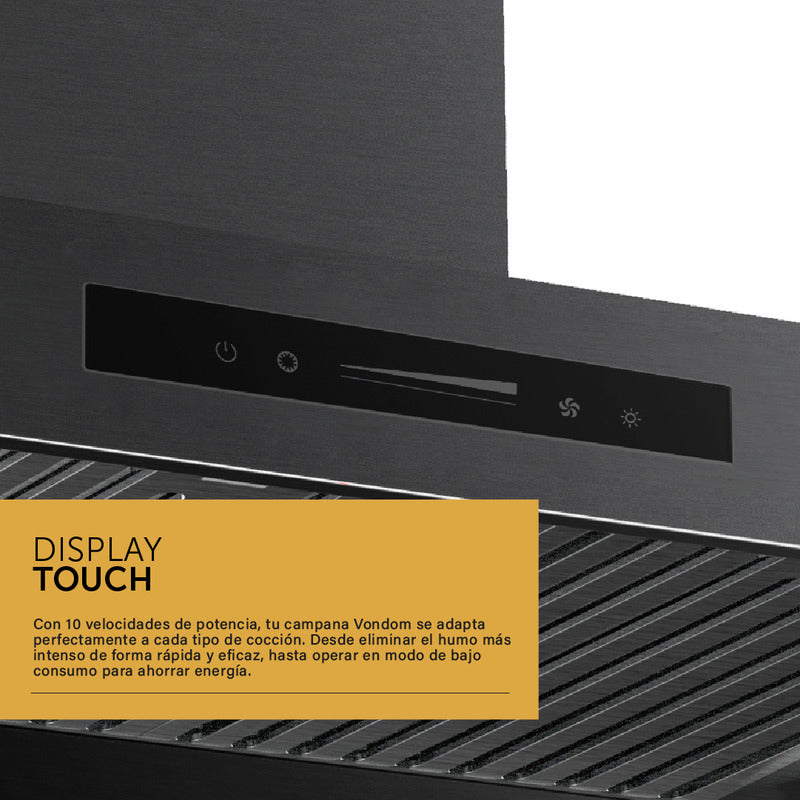 Campana De Pared Vondom - Acero Inoxidable Negro 90 Cm