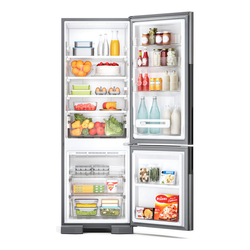 Heladera Whirlpool Wre44bk 397 L No Frost Inverter Inox Color Gris Oscuro