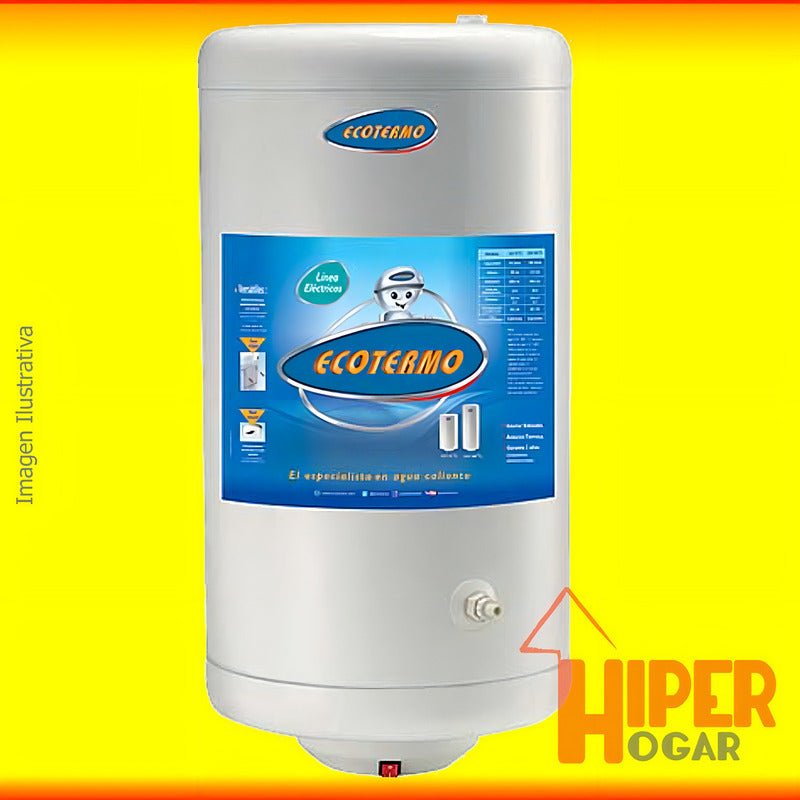 Termotanque Electrico Ecotermo 70 Litros Conexion Inferior Color Blanco