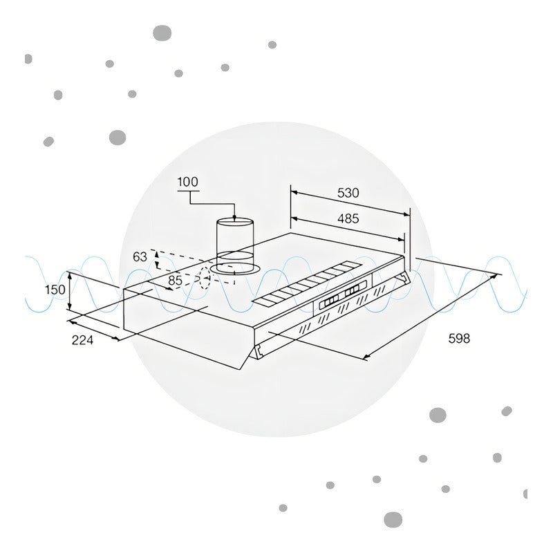Extractor Purificador Cocina Spar Turbotronic 2 Motores