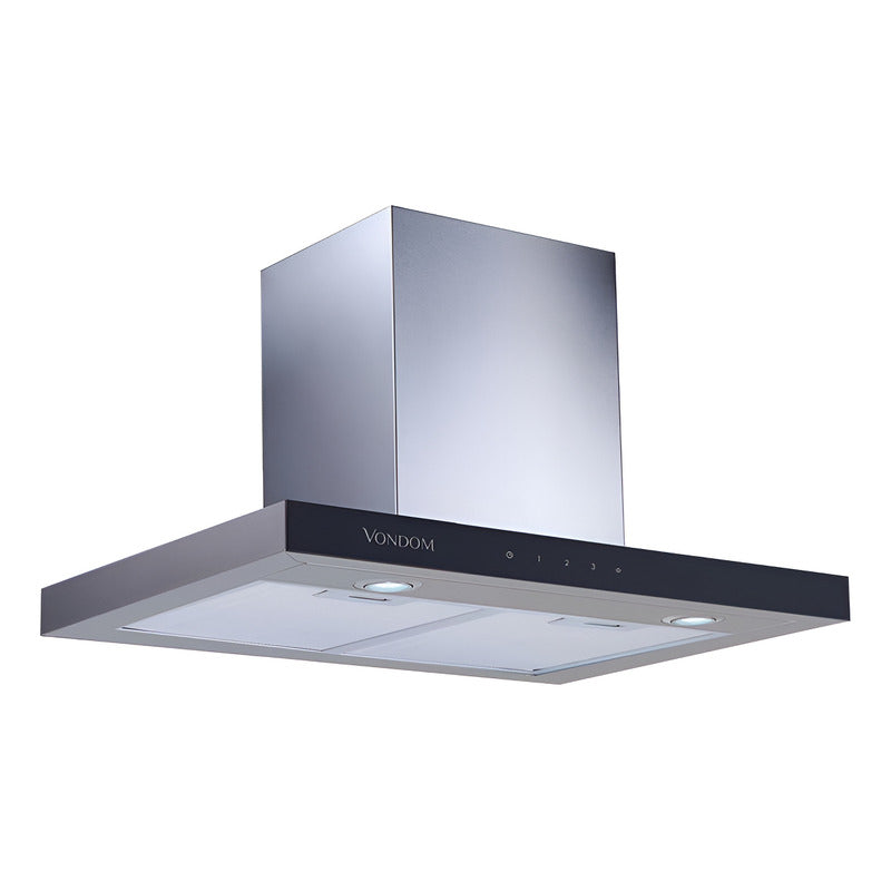 Campana De Pared Vondom - Acero Inox Con Frente Negro 60 Cm Color Acero Inoxidable