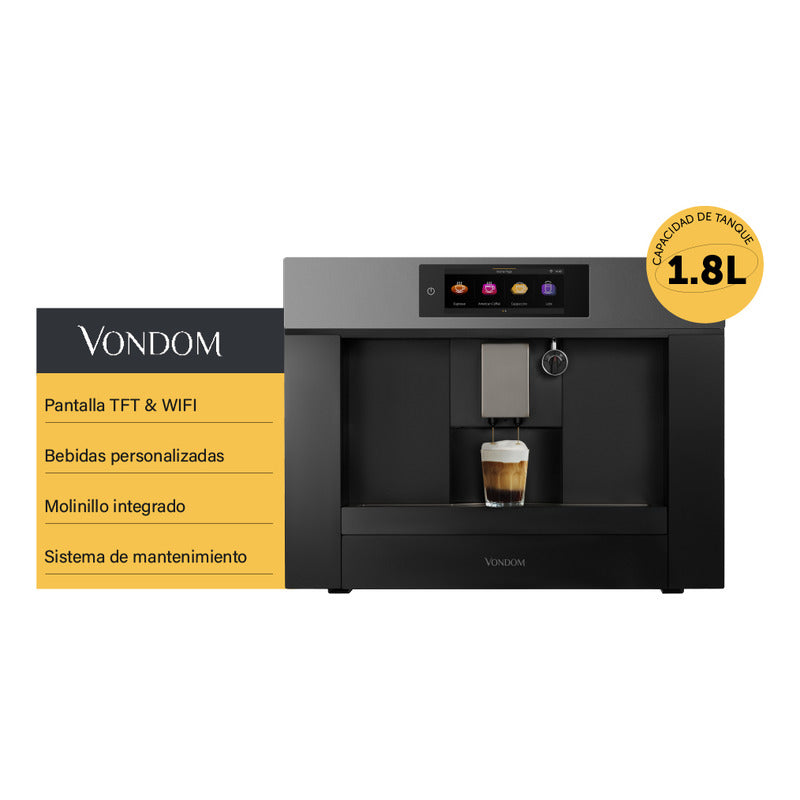 Cafetera Eléctrica Empotrable Vondom Con Pantalla Tft & Wifi 60 Cm