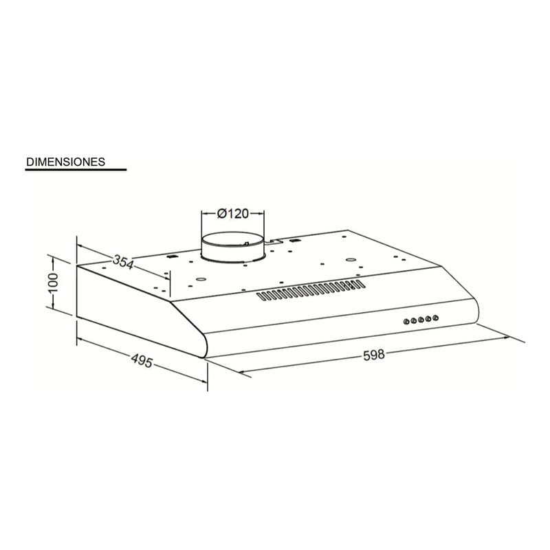 Campana Extractora Purificadora Artei Uxes Ss 60cm Acero
