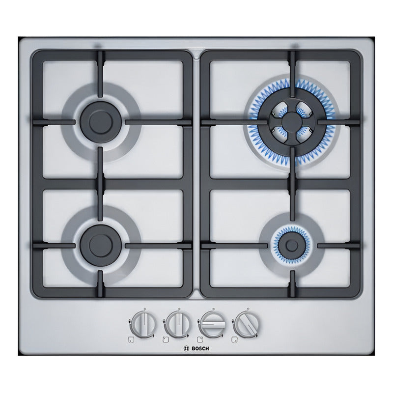 Anafe Con Alimentación A Gas - Bosch Pgh6b5b90 Color Acero