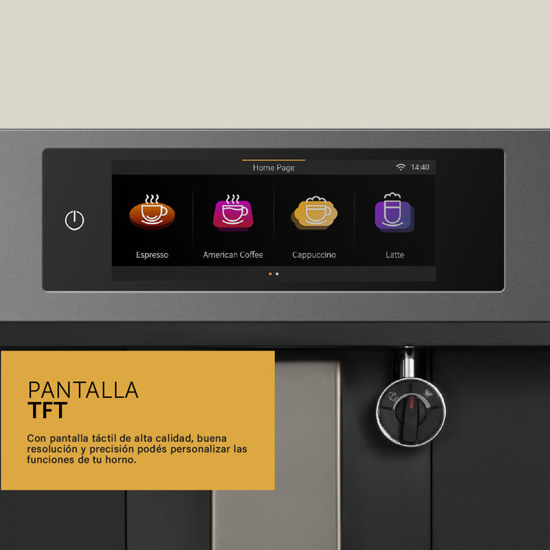 Cafetera Eléctrica Empotrable Vondom Con Pantalla Tft & Wifi 60 Cm