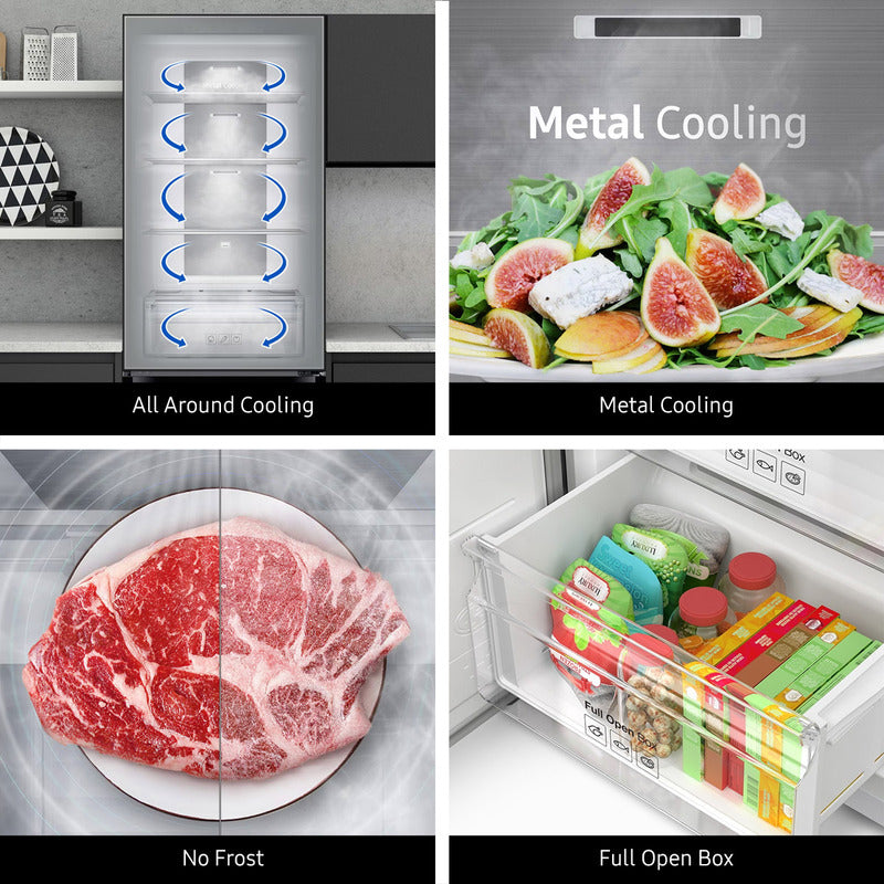 Heladera Invert Samsung Bespoke Rb33a307039 328l Satin Beige