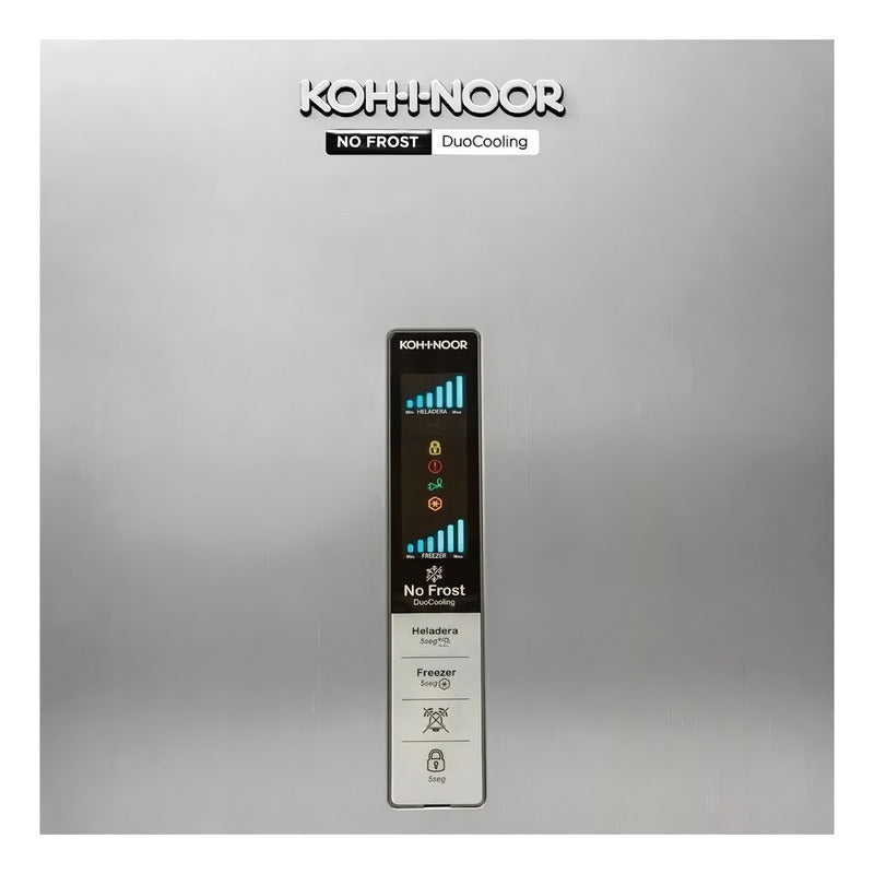 Heladera Koh-i-noor No Frost Acero Inoxidable Khga41d/8 417l - Excelente (Reacondicionado)