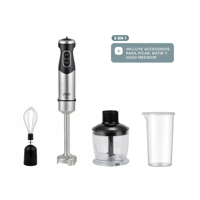 Licuadora De Mano 3 En 1 - Tst - Incluye Accesorios Para Pic