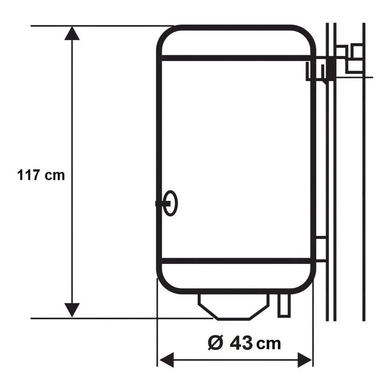 Termotanque Eléctrico Ecotermo Europea Elec 106 Cs Blanco 95l