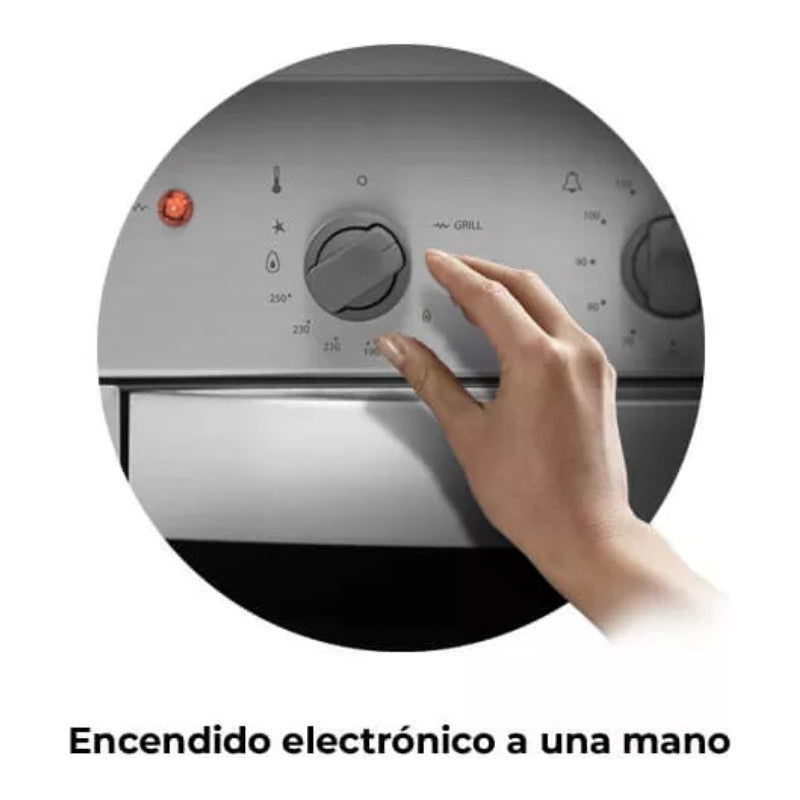 Horno A Gas Longvie H1900xf Con Grill Eléctrico De Empotrar Color Acero Inoxidable