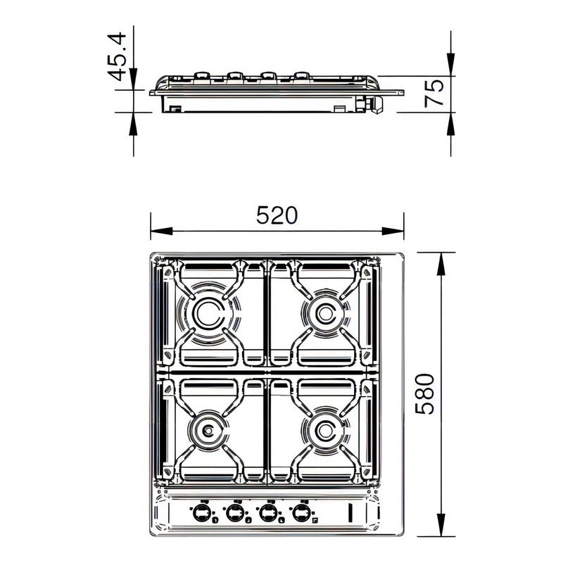Combo Longvie Horno A Gas H1900xf Y Anafe A Gas A6600xf
