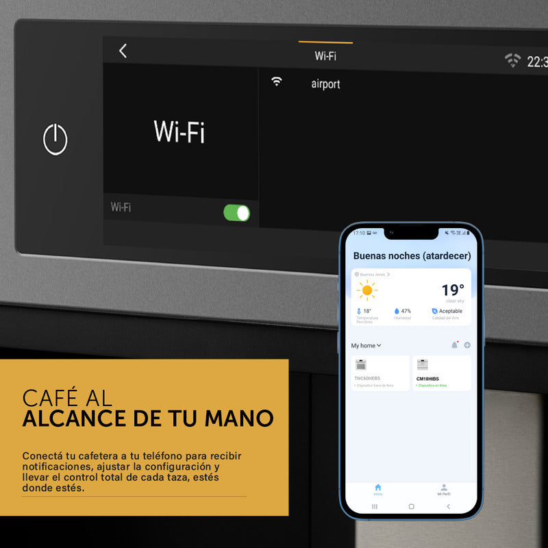 Cafetera Eléctrica Empotrable Vondom Con Pantalla Tft & Wifi 60 Cm