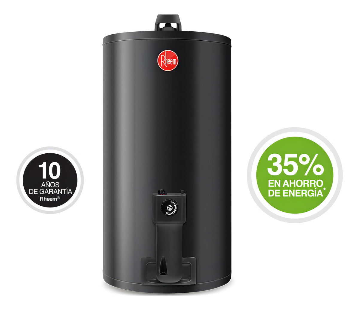 Termotanque a gas natural Rheem AEE TGNC080RH 80Lts Carga Inferior