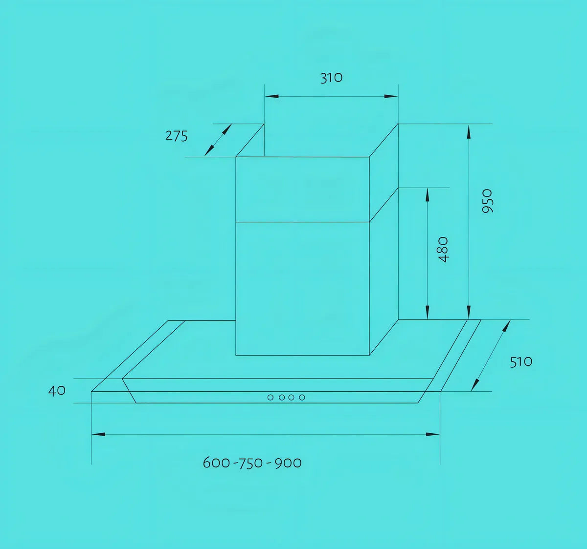 Extractor Purificador De Cocina Tst Tamel Ac. Inox. De Pared 51cm X 60cm Plateado
