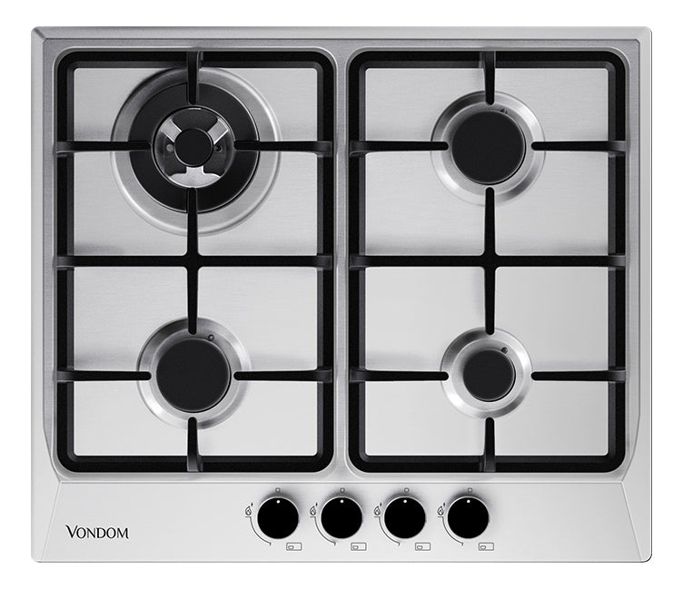 Anafe A Gas Empotrable Vondom Acero Inoxidable 60 Cm VAG60A4/EN