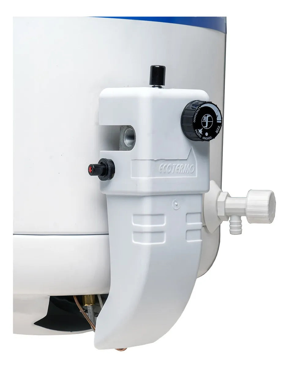 Termotanque A Gas Ecotermo Ep53 Alta Recuperación 51lt C/sup Color Blanco