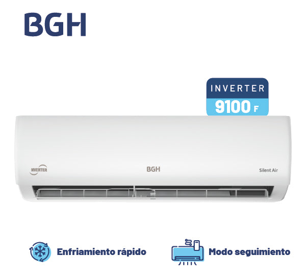 Aire Acondicionado Inverter Bgh Split Frío/calor 10600w 9100f BSI106WCAW