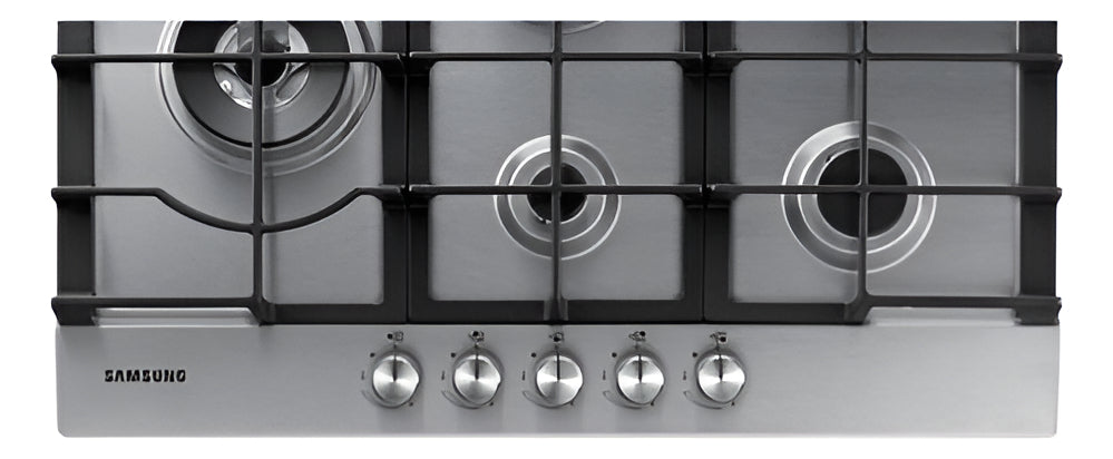 Anafe A Gas Samsung 5 Hornallas Gris Color Plateado Na75j3030as