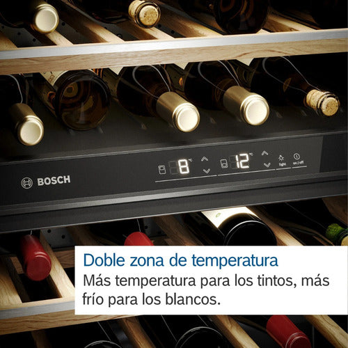 Cava Enfriadora De Vinos Bosch 199 Botellas Puerta Cristal KWK36ABGA