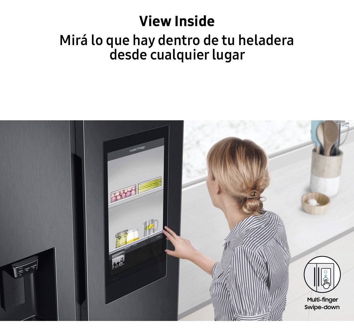 Heladera Samsung Inverter Side By Side Rs27t5561 Family Hub Color Black DOI Negra SARS27T5561B1