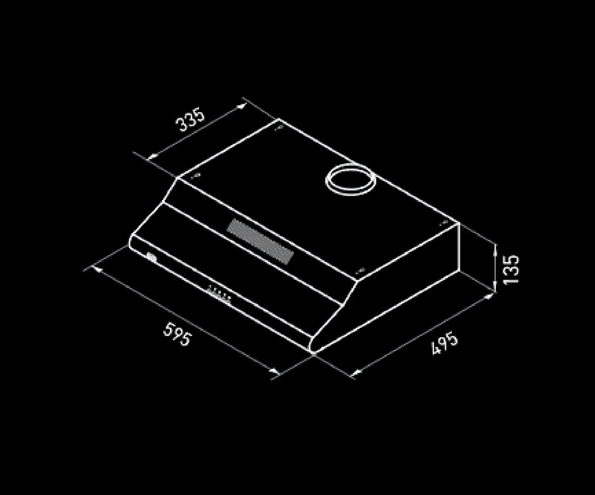 Campana Extractor Estratto B 3 Velocidades Luz Led 600 Mm. X 495 Mm. X 135 Mm. 362-60