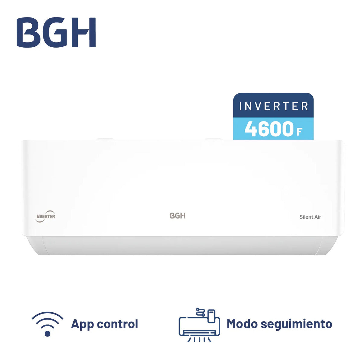 Aire Acondicionado Split Inverter BGH Frío/Calor 5400W 4600F con WiFi Confort inteligente