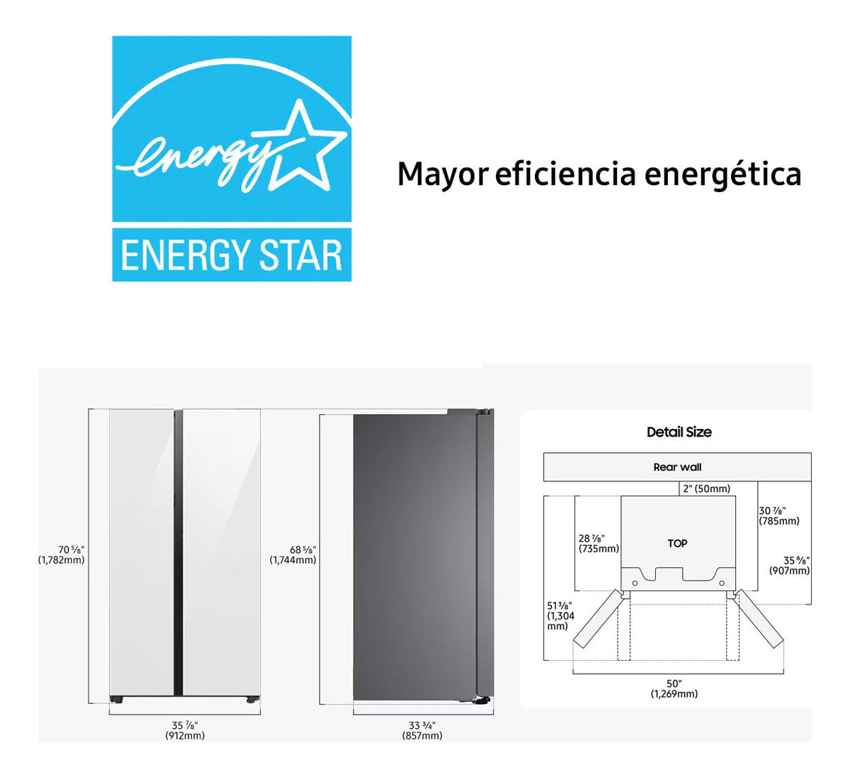 Heladera Samsung Inverter Side By Side Color Clean Pink - White Rs23cb70na7pbg