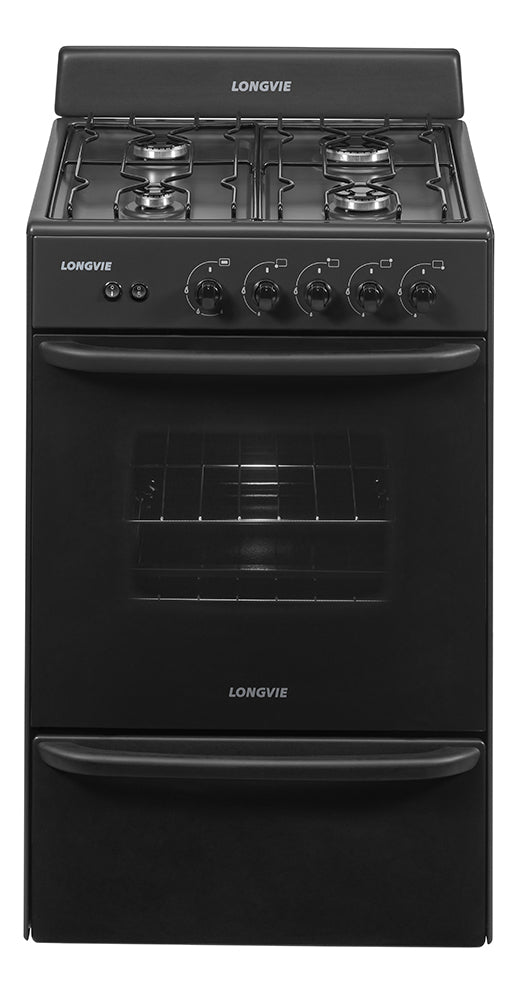 Cocina A Gas 56cm 4h Longvie 12331g Grafito