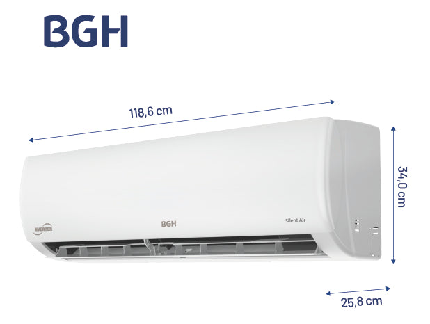 Aire Acondicionado Inverter Bgh Split Frío/calor 10600w 9100f BSI106WCAW