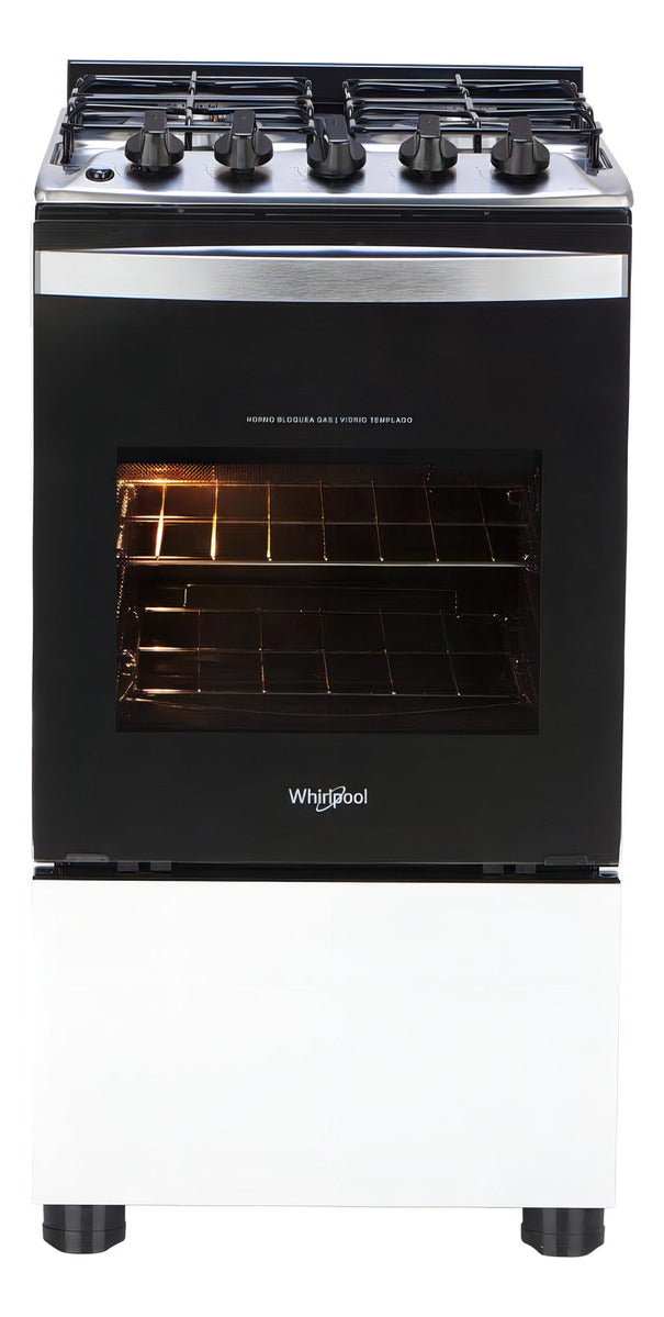 Cocina A Gas Whirlpool Wfo4nbb 4 Quemadores Blanca Color Blanco WFO4NBBDIM