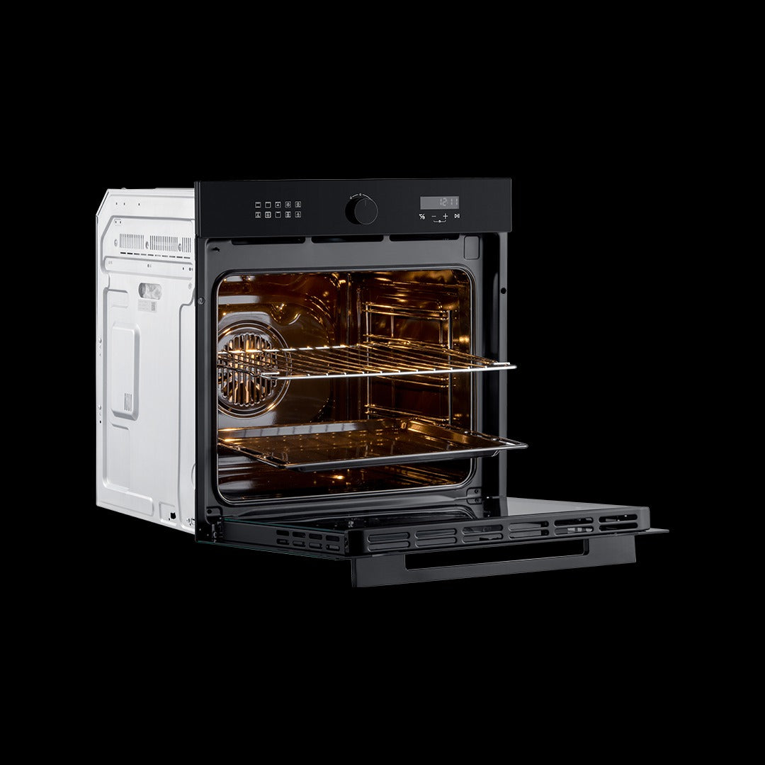 Combo Cocción Vondom Horno Empotrable + Anafe Vitro 60cm Color Negro